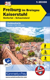 Kümmerly+Frey Outdoorkarte Deutschland 25 Freiburg im Breisgau, Kaiserstuhl 1:35.000