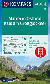 KOMPASS Wanderkarte 46 Matrei in Osttirol, Kals am Großglockner 1:50.000 - 