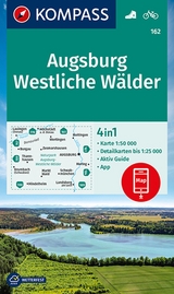 KOMPASS Wanderkarte 162 Augsburg, Westliche Wälder 1:50.000 - 