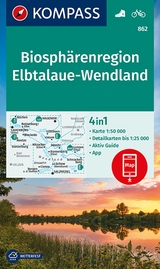 KOMPASS Wanderkarte 862 Biosphärenregion Elbtalaue-Wendland 1:50.000