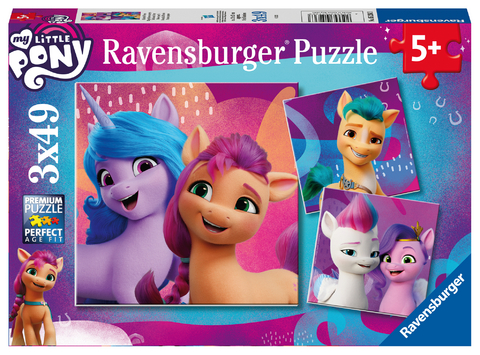 Ravensburger Kinderpuzzle - 05236 My Little Pony Movie - Puzzle für Kinder ab 5 Jahren, mit 3x49 Teilen
