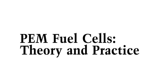 PEM Fuel Cells -  Frano Barbir