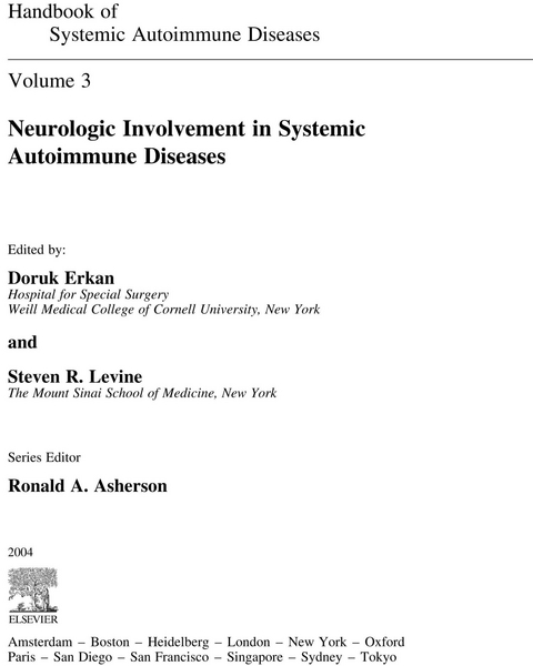 Neurologic Involvement in Systemic Autoimmune Diseases - 