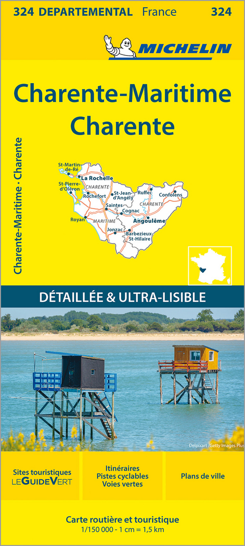 Charente  Charente-Maritime - Michelin Local Map 324 -  Michelin