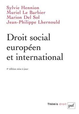 Droit social européen et international -  HENNION DEL SOL