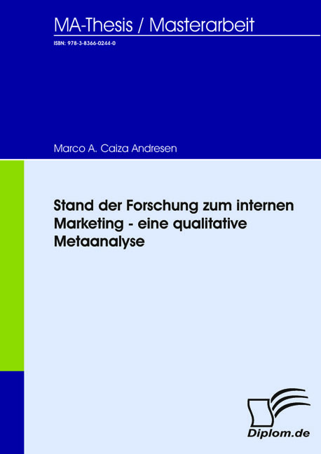 Stand der Forschung zum internen Marketing - eine qualitative Metaanalyse -  Marco A Caiza Andresen