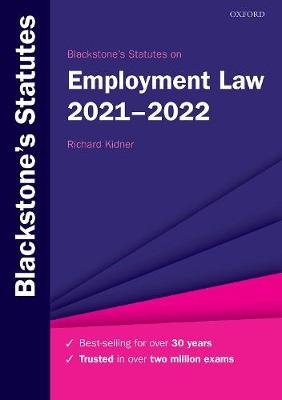 Blackstone's Statutes on Employment Law 2021-2022 - 