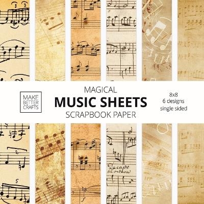 Music Sheets Scrapbook Paper -  Make Better Crafts