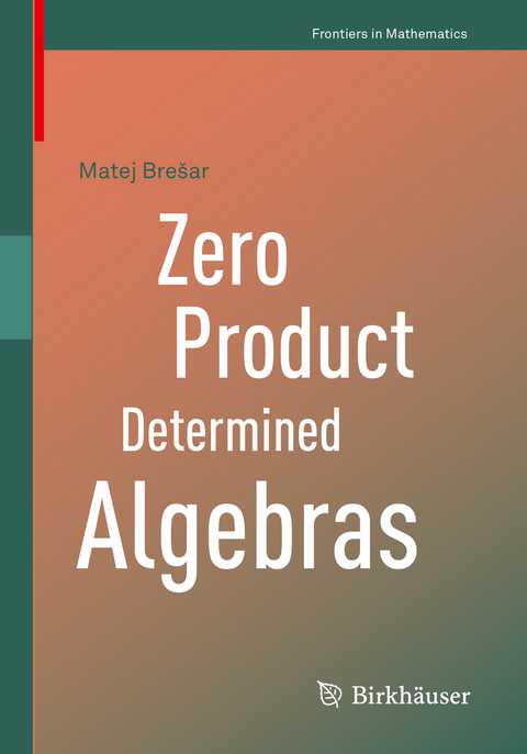Zero Product Determined Algebras - Matej Brešar