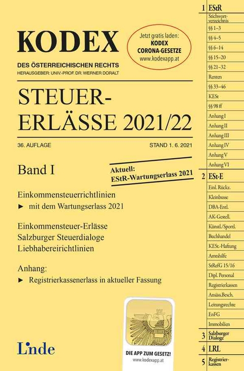 KODEX Steuer-Erlässe 2021/22, Band I - Elisabeth Titz-Frühmann