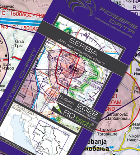 Serbia ICAO VFR Luftfahrtkarte 500k
