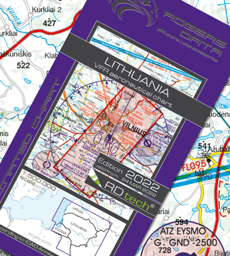 Lithuania ICAO VFR Luftfahrtkarte 500k