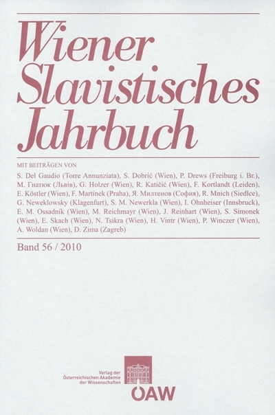 Wiener Slavistisches Jahrbuch / Band 56/2010