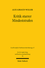 Kritik starrer Mindeststrafen - Alix Giraud-Willer