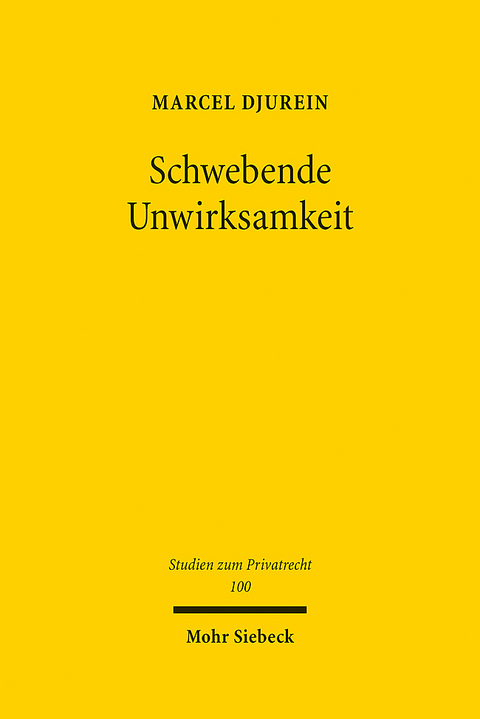 Schwebende Unwirksamkeit - Marcel Djurein