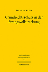 Grundrechtsschutz in der Zwangsvollstreckung - Stephan Klein