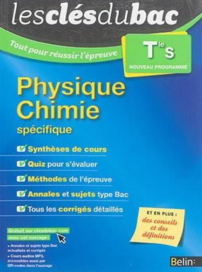 Physique chimie terminale S, spécifique : nouveau programme - Olivier (1966-....) Fiat, Nicolas Clatin, Ludovic Tresnard