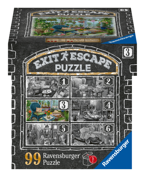 Ravensburger EXIT Puzzle 16879 - Im Gutshaus Wintergarten – 99 Teile Puzzle für Erwachsene und Kinder ab 14 Jahren