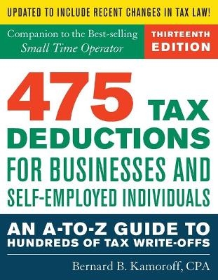 475 Tax Deductions for Businesses and Self-Employed Individuals - Bernard B. Kamoroff