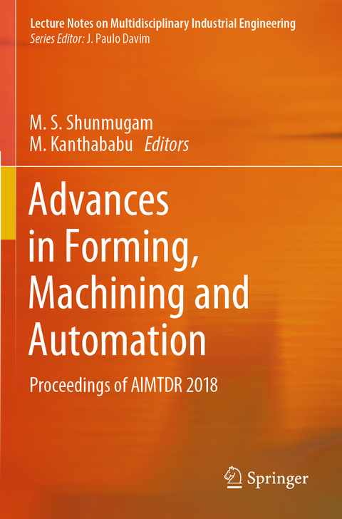 Advances in Forming, Machining and Automation - 