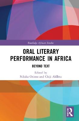 Oral Literary Performance in Africa - 