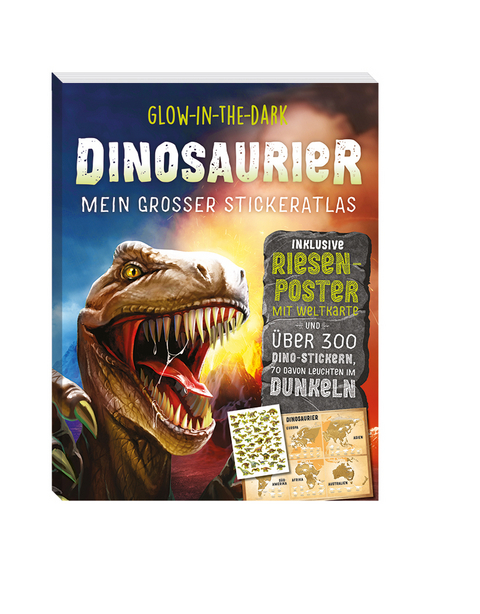 Glow-in-the-Dark Dinosaurier: Mein großer Stickeratlas - Sofija Stefanovic