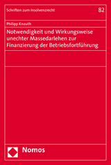 Notwendigkeit und Wirkungsweise unechter Massedarlehen zur Finanzierung der Betriebsfortführung - Philipp Knauth