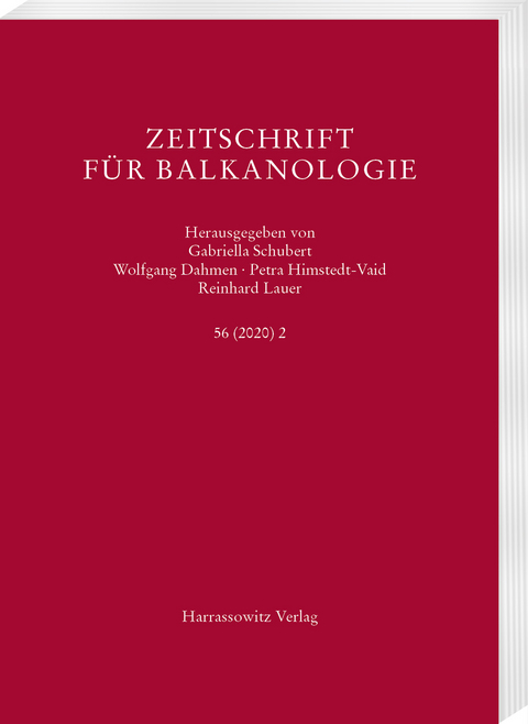 Zeitschrift für Balkanologie 56 (2020) 2 - 