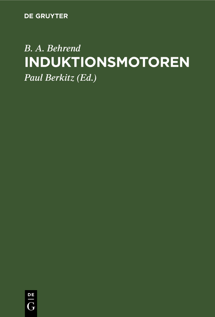 Induktionsmotoren - B. A. Behrend
