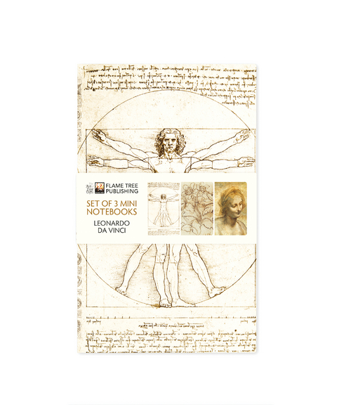 Leonardo da Vinci Set of 3 Mini Notebooks - 