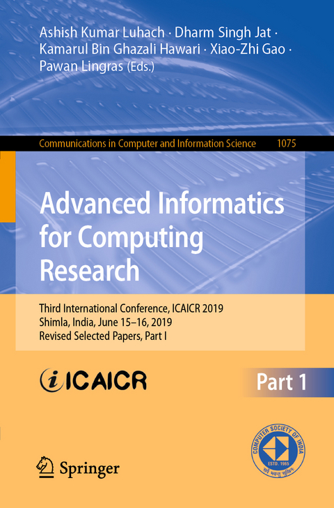 Advanced Informatics for Computing Research - 
