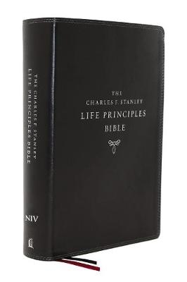 NIV, Charles F. Stanley Life Principles Bible, 2nd Edition, Leathersoft, Black, Thumb Indexed, Comfort Print