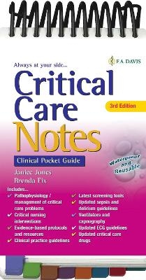 Critical Care Notes - Janice Jones, Brenda Fix