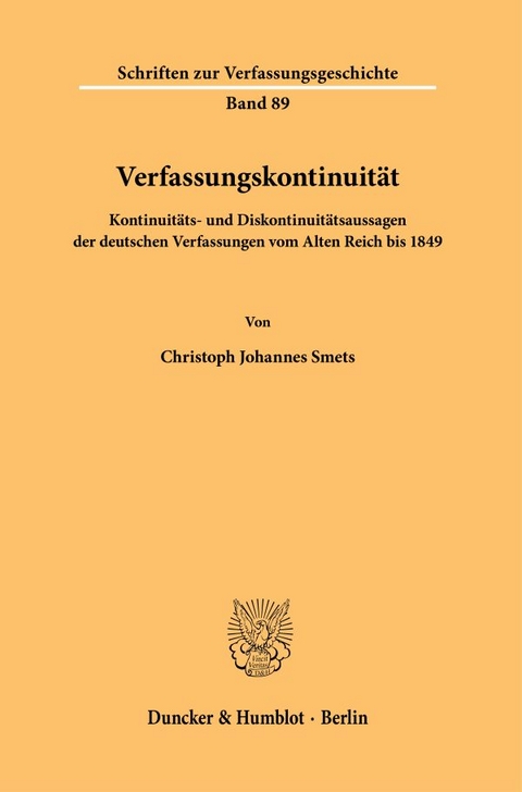Verfassungskontinuität. - Christoph Johannes Smets