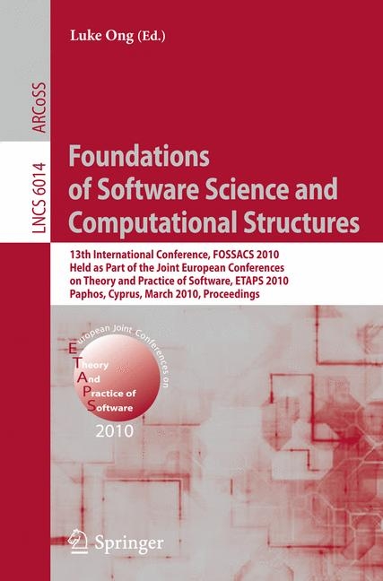 Foundations of Software Science and Computational Structures - 