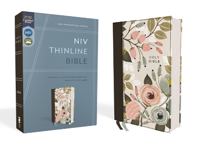 NIV, Thinline Bible, Cloth over Board, Floral, Red Letter, Comfort Print -  Zondervan