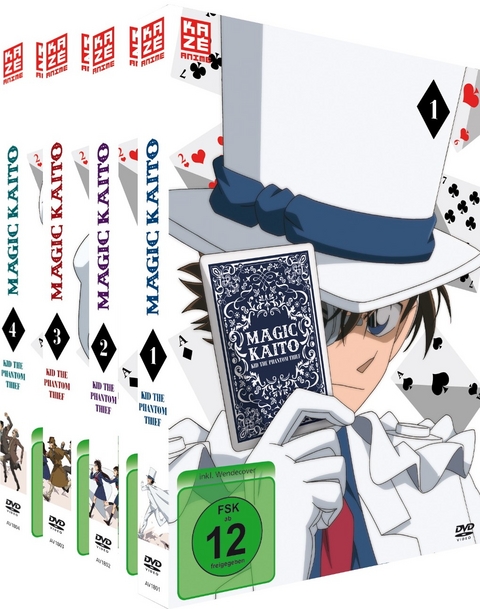 Magic Kaito: Kid Phantom Thief - Gesamtausgabe - Bundle - Vol. 1-4 (4 DVDs) - Toshiki Hirano