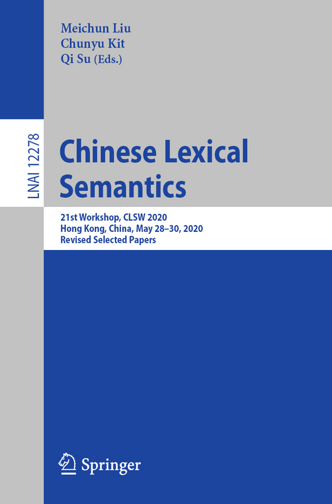Chinese Lexical Semantics - 