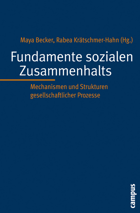 Fundamente sozialen Zusammenhalts -  Jens Becker,  Maya Becker,  Mathias Bös,  Bernhard Engel,  Geraldine Hallein-Benze,  Richard Hauser,  Ange