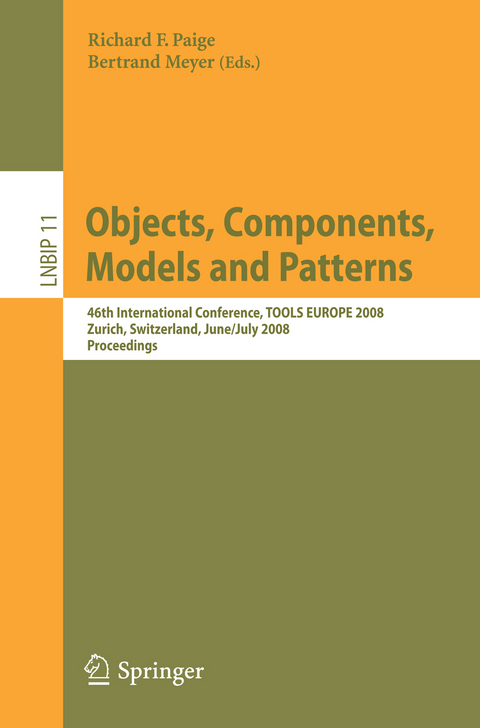 Objects, Components, Models and Patterns -  Will Aalst,  John Mylopoulos,  Norman M. Sadeh,  Michael J. Shaw,  Clemens Szyperski,  Richard F. Paige