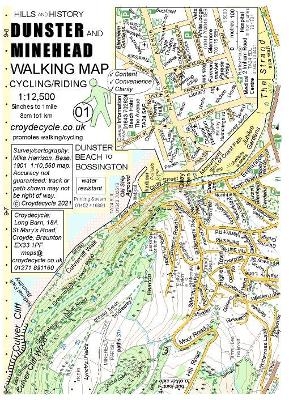 Dunster and Minehead Walking Map - Mike Harrison