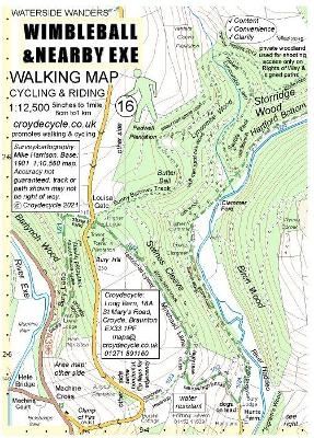 Wimbleball & Nearby Exe Walking Map - Mike Harrison