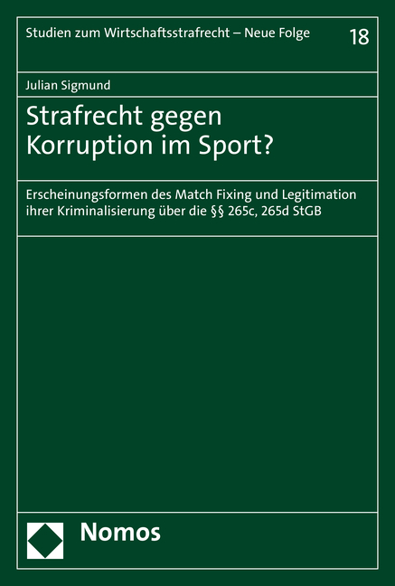 Strafrecht gegen Korruption im Sport? - Julian Sigmund