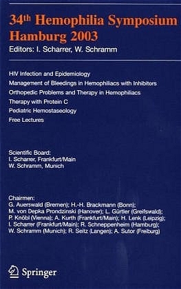34th Hemophilia Symposium Hamburg 2003 - 