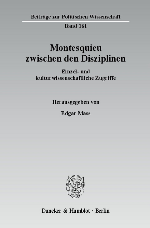 Montesquieu zwischen den Disziplinen. - 