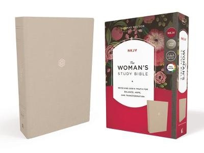 NKJV, The Woman's Study Bible, Cloth over Board, Cream, Red Letter, Full-Color Edition