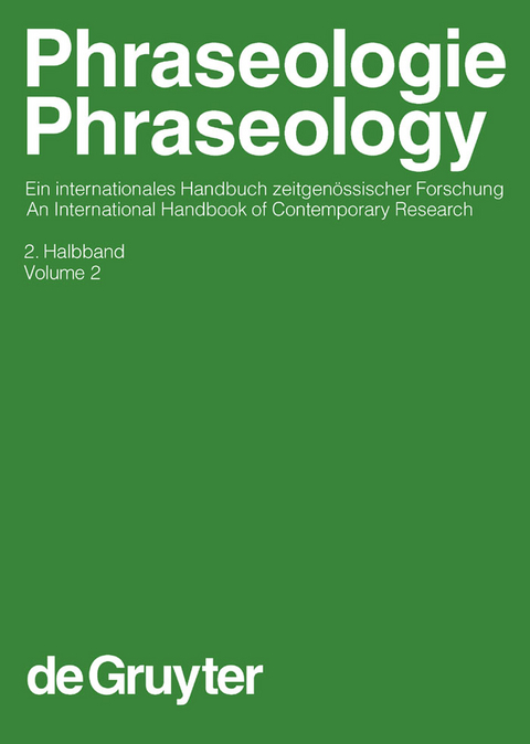 Phraseologie / Phraseology. Volume 2 - 