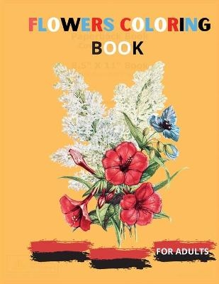 Flower coloring book for adults - Hat Harson