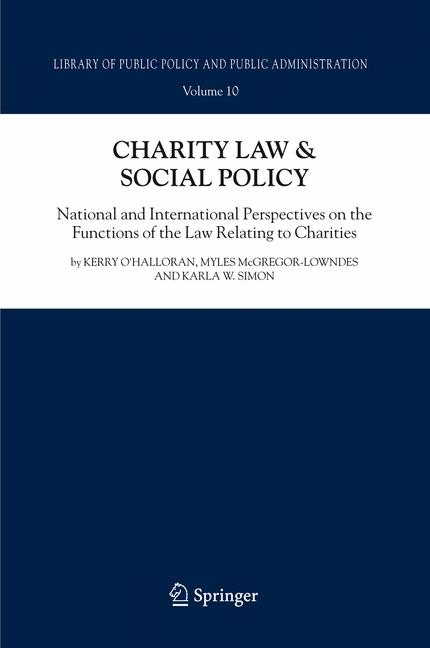Charity Law & Social Policy - Kerry O'Halloran, Myles McGregor-Lowndes, Karla Simon