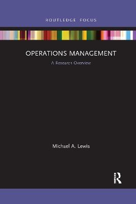 Operations Management - Michael A. Lewis